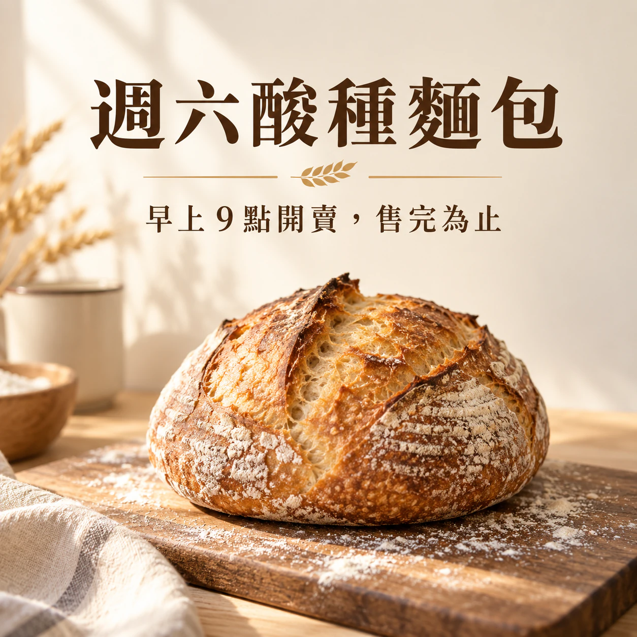 麵包店的正方形貼文，搭配簡短標題