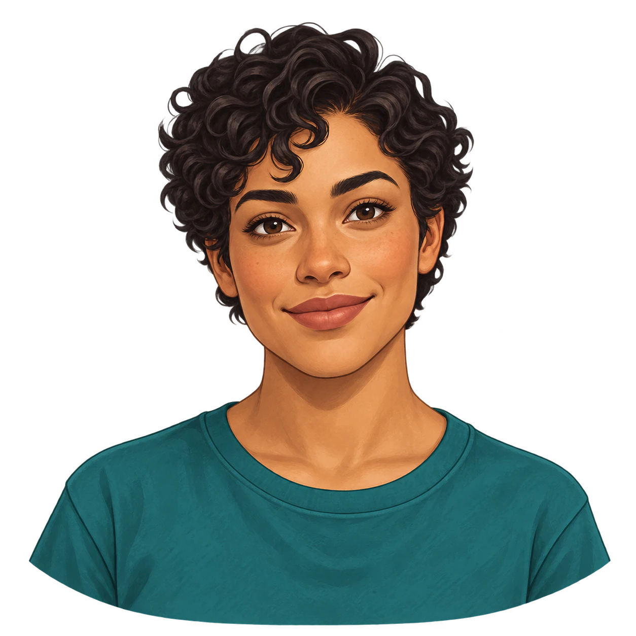 A warm illustrated portrait