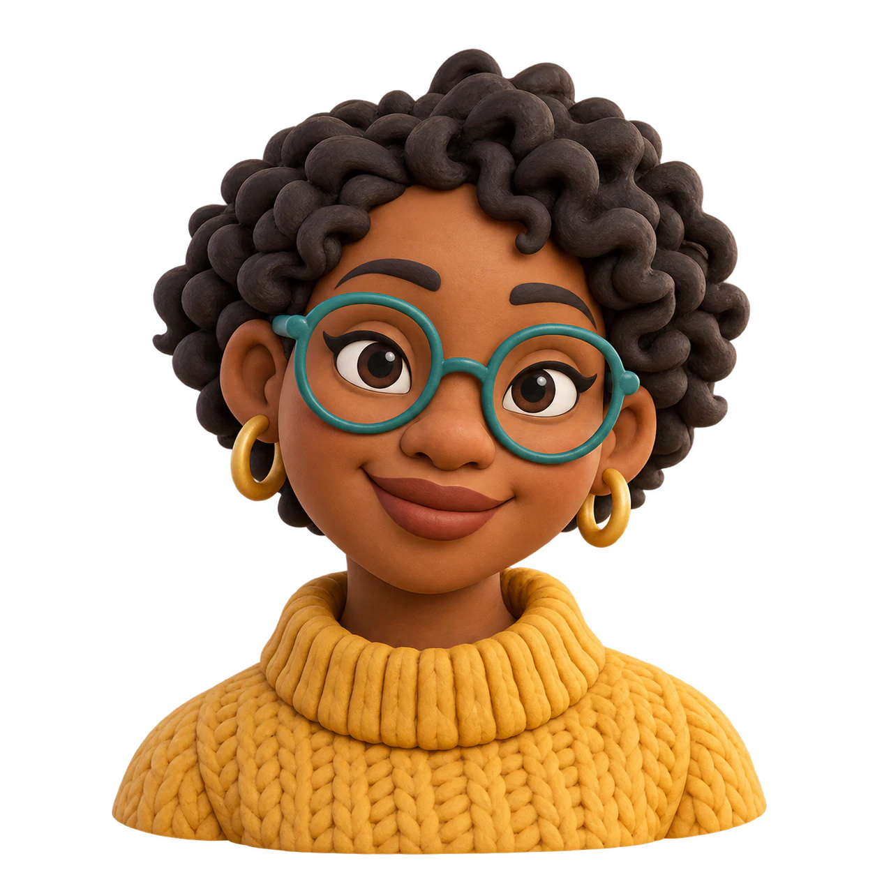 A 3D-look static avatar example