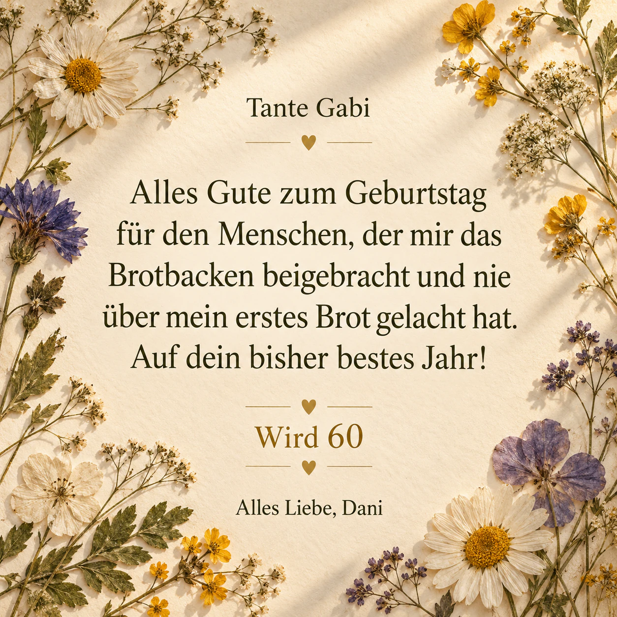 Beispiel: Geburtstagsgruß als Bild aus deinen eigenen Worten
