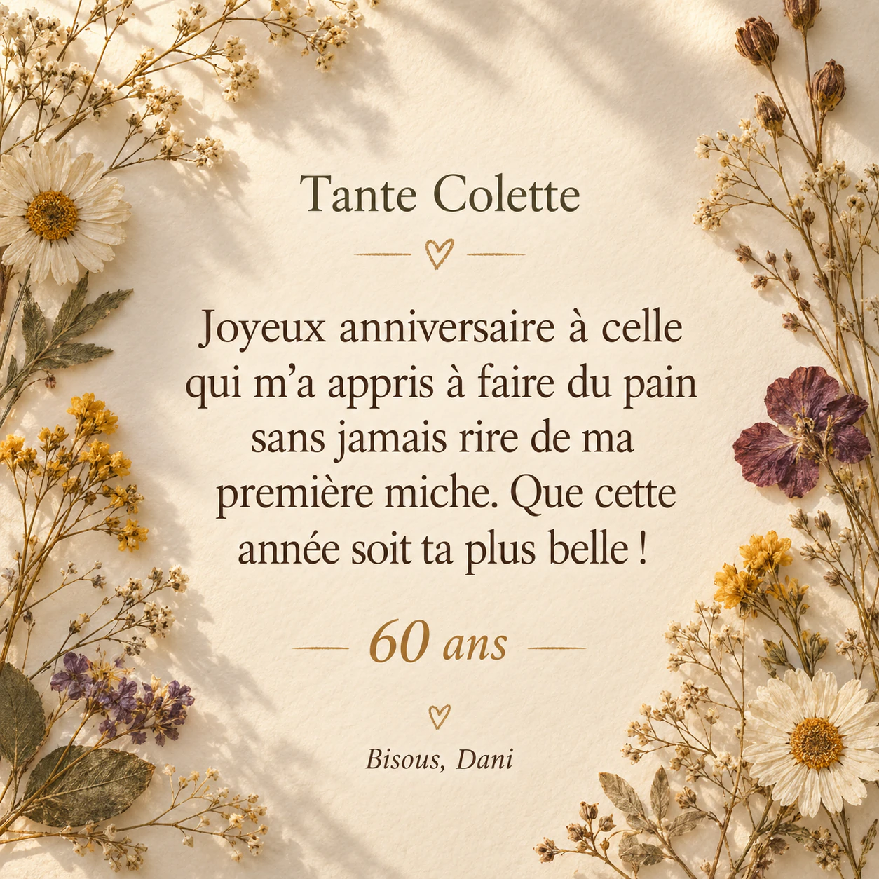 Exemple : Image d’anniversaire à partir de votre propre message