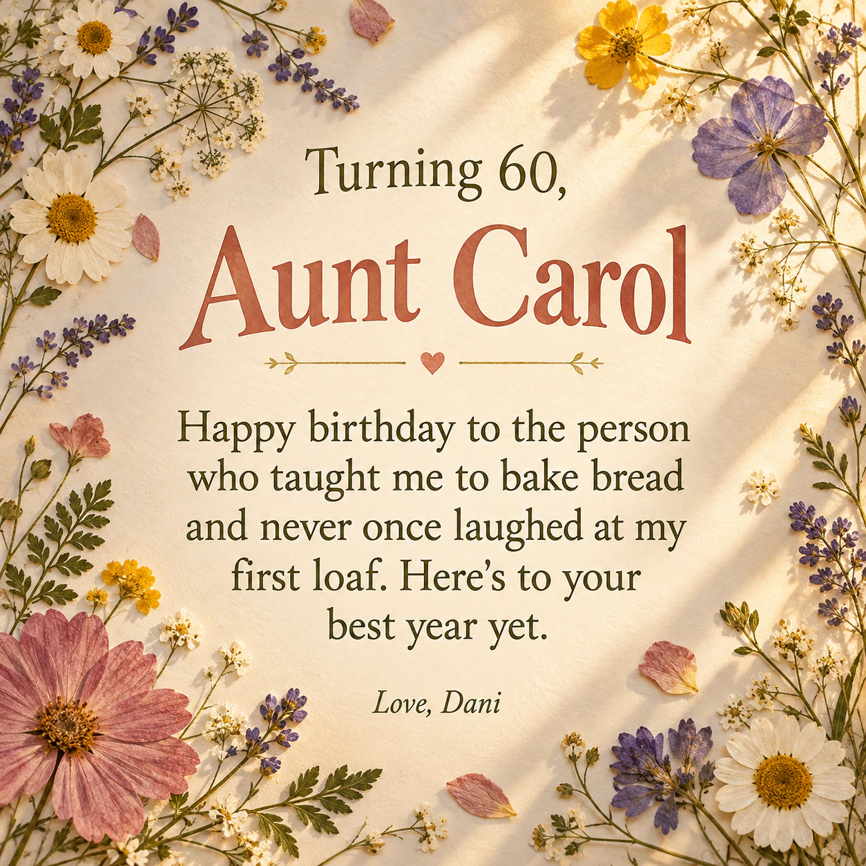 Birthday message image from your own words example