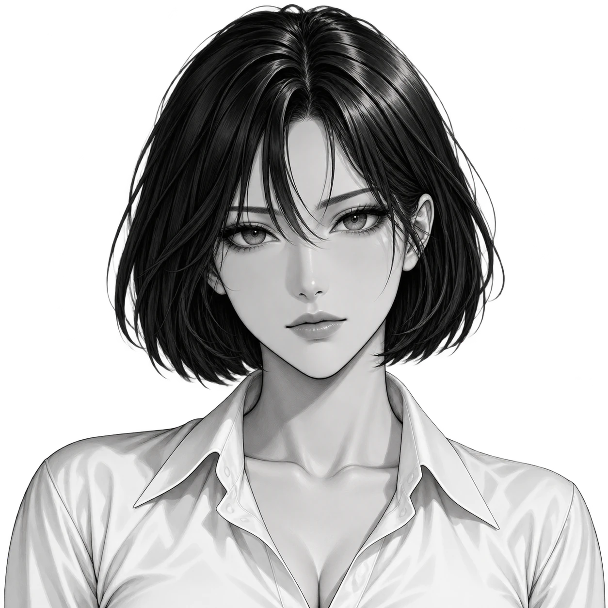 Black and white anime profile picture example