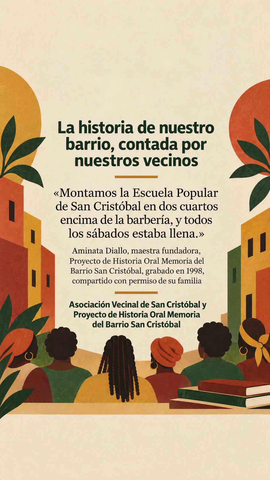 Publicación del Mes de la Historia Negra para la actividad o el contenido aprobado de tu entidad: Cita de historia oral con una atribución larga y sin detalles de actividad, en formato historia