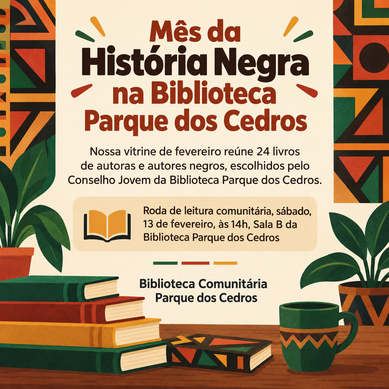 Exemplo de Post do Mês da História Negra para o evento ou o conteúdo aprovado da sua organização