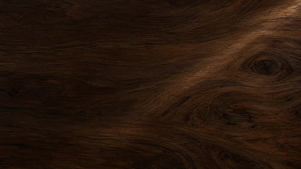 Brown aesthetic wallpaper in paper and natural textures: Near-black espresso wood grain for dark mode, no element