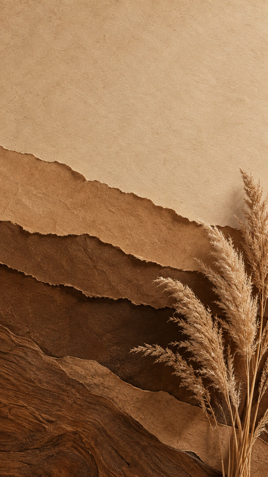 Brown aesthetic wallpaper in paper and natural textures example