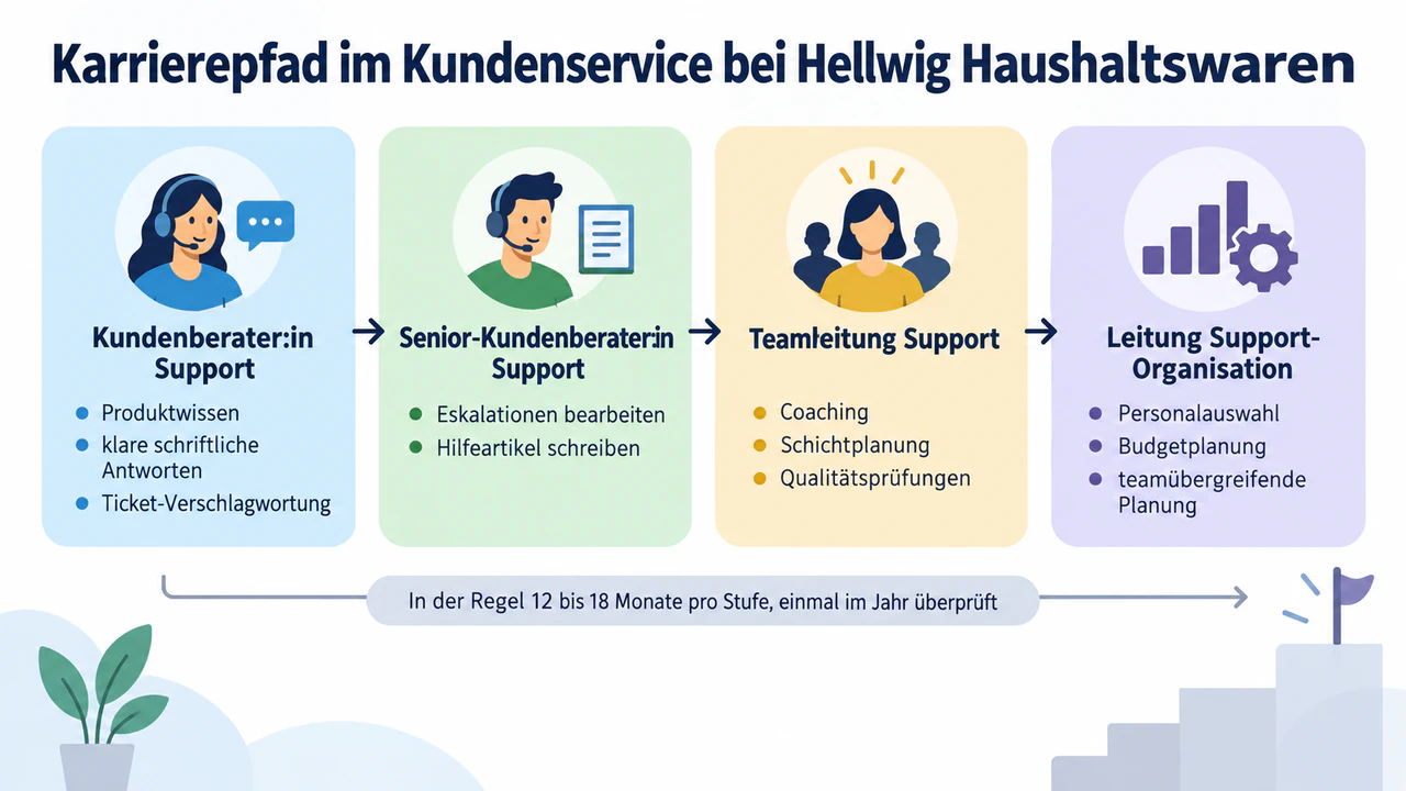Beispiel: Karrierepfad als Infografik mit Stufen und Kompetenzen