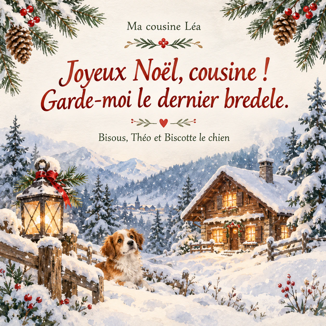 Exemple : Carte de Noël pour la famille et les amis