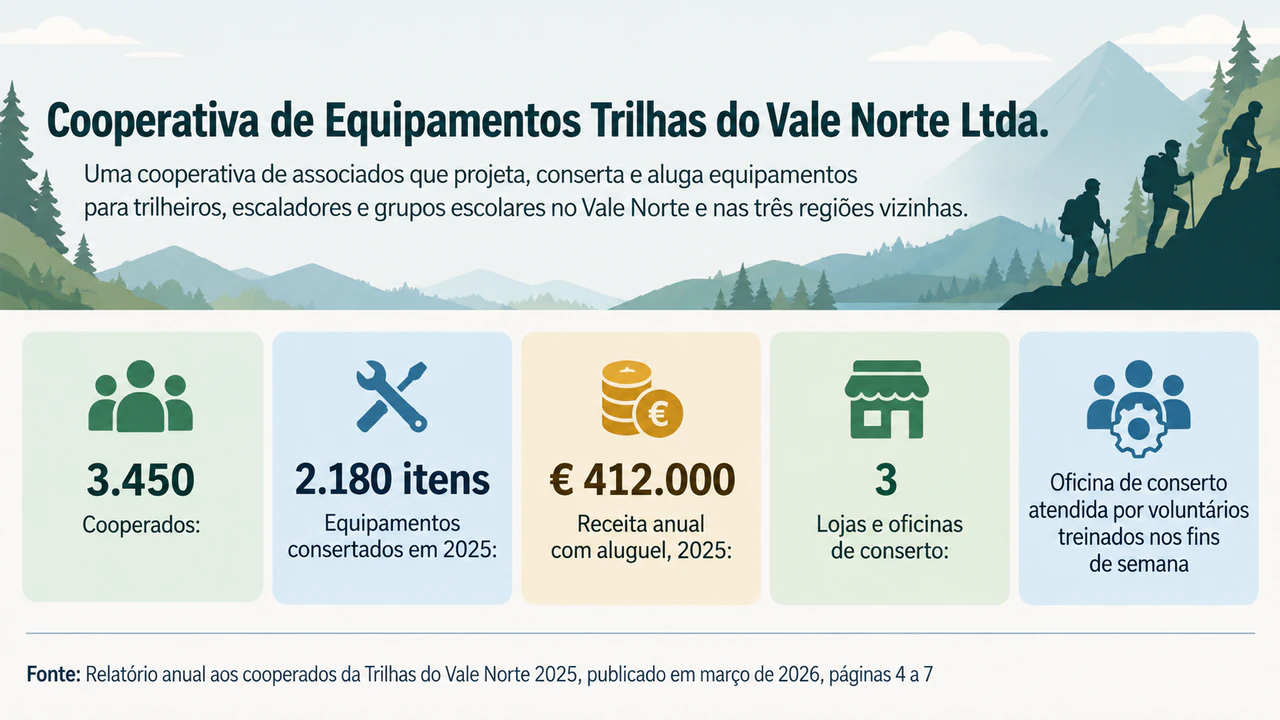 Fact sheet da empresa em infográfico: Razão social longa, unidades diferentes e um dado sem número