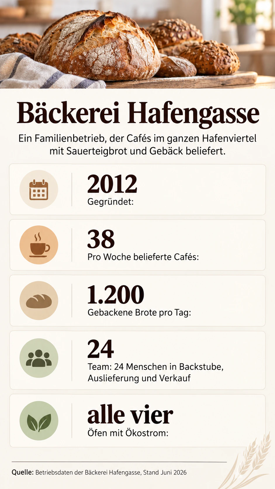 Beispiel: Unternehmens-Factsheet als Infografik