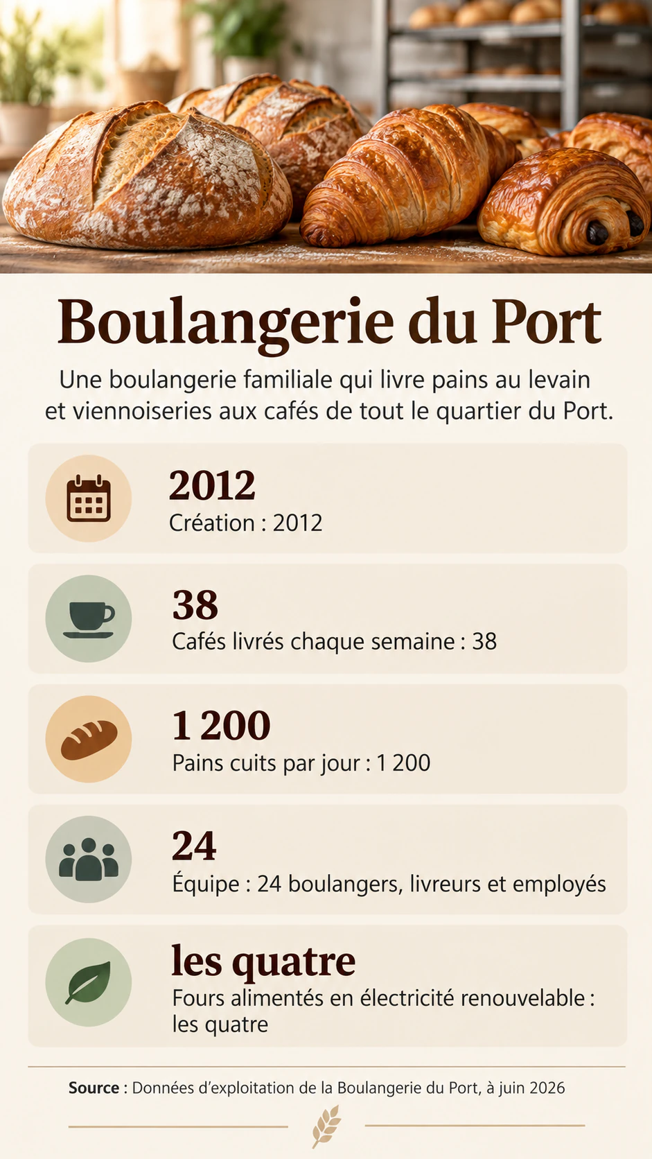 Exemple : Fiche d’information entreprise en infographie
