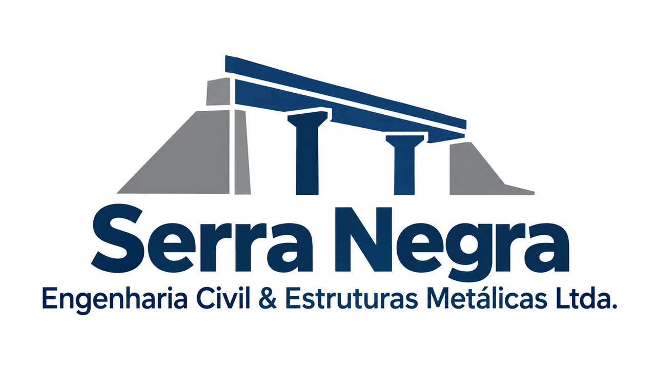 Conceito de logotipo para construtora: Nome longo de empreiteira de obras civis com e comercial, sem símbolo nem cores, formato largo