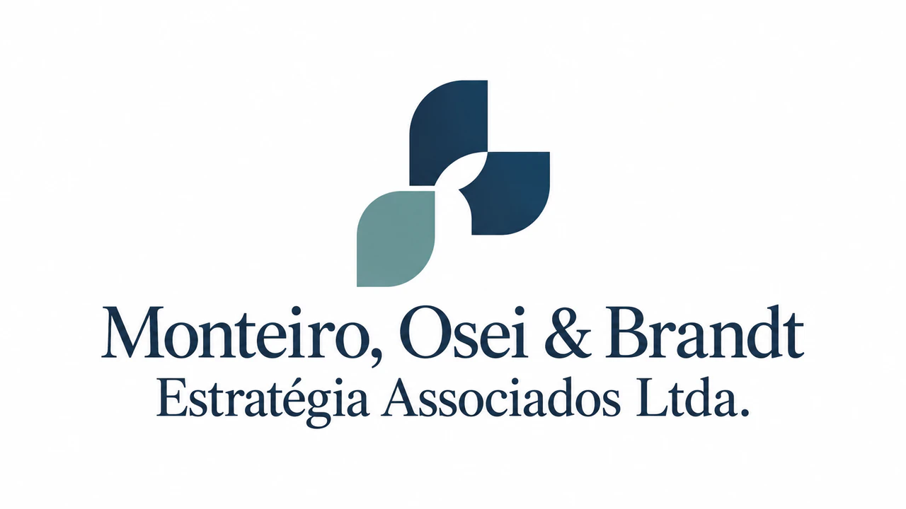 Conceito de logotipo para empresa de consultoria: Nome de sociedade com vírgulas e e comercial, sem estilo, cores nem monograma
