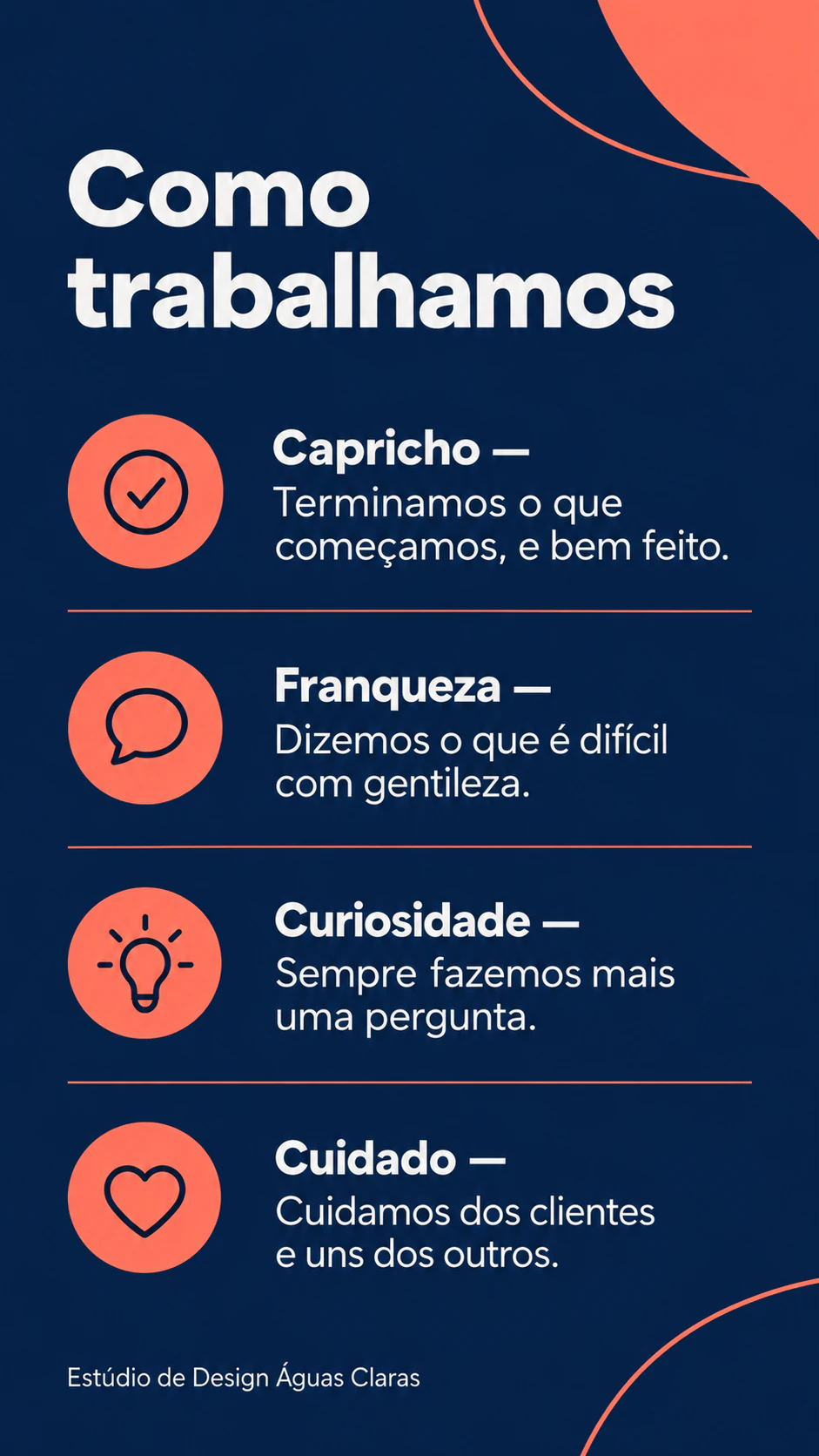 Exemplo de Cartaz de valores da empresa com a redação aprovada
