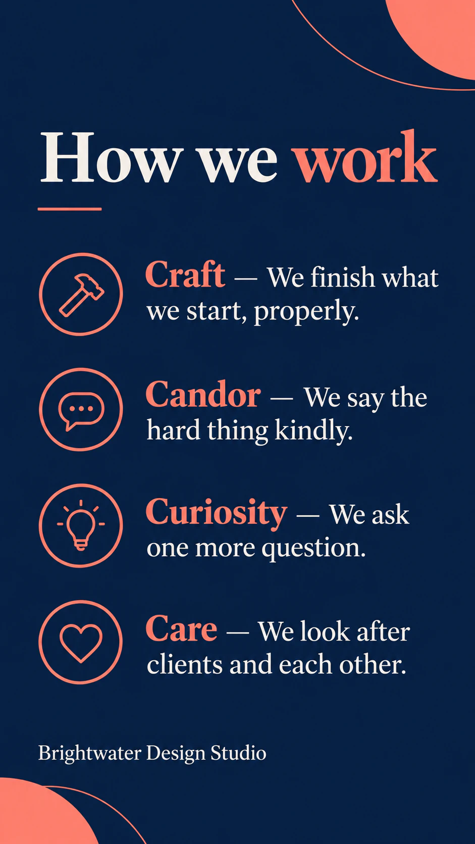 Core values poster using your agreed wording example