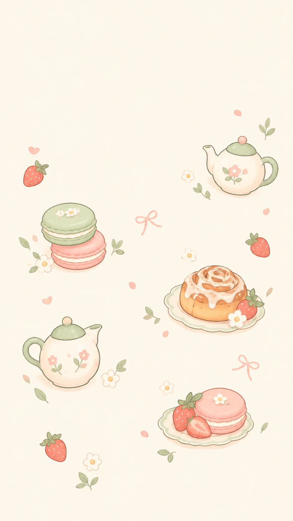 Cute illustrated wallpaper for a phone or laptop example
