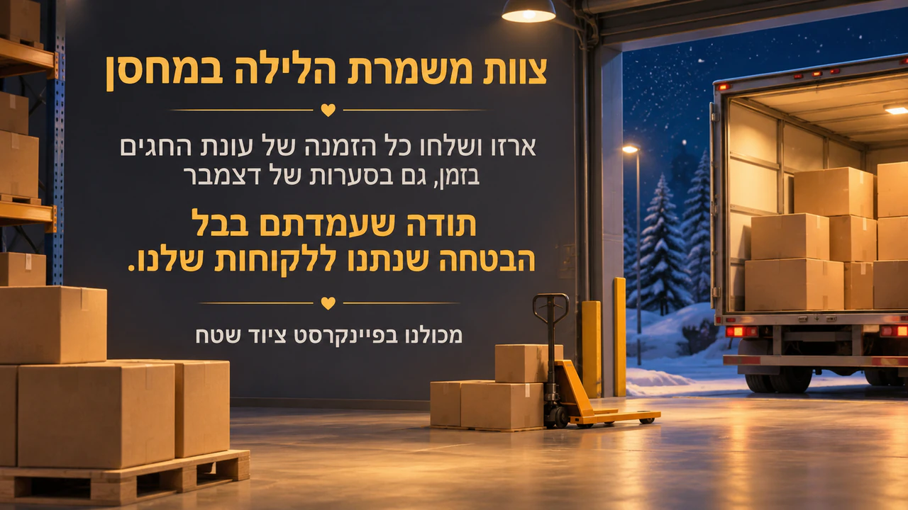 דוגמה: פוסטר תודה לצוות על תרומה מסוימת
