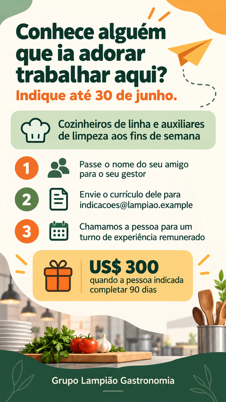 Exemplo de Cartaz de indicação de candidatos pelos funcionários