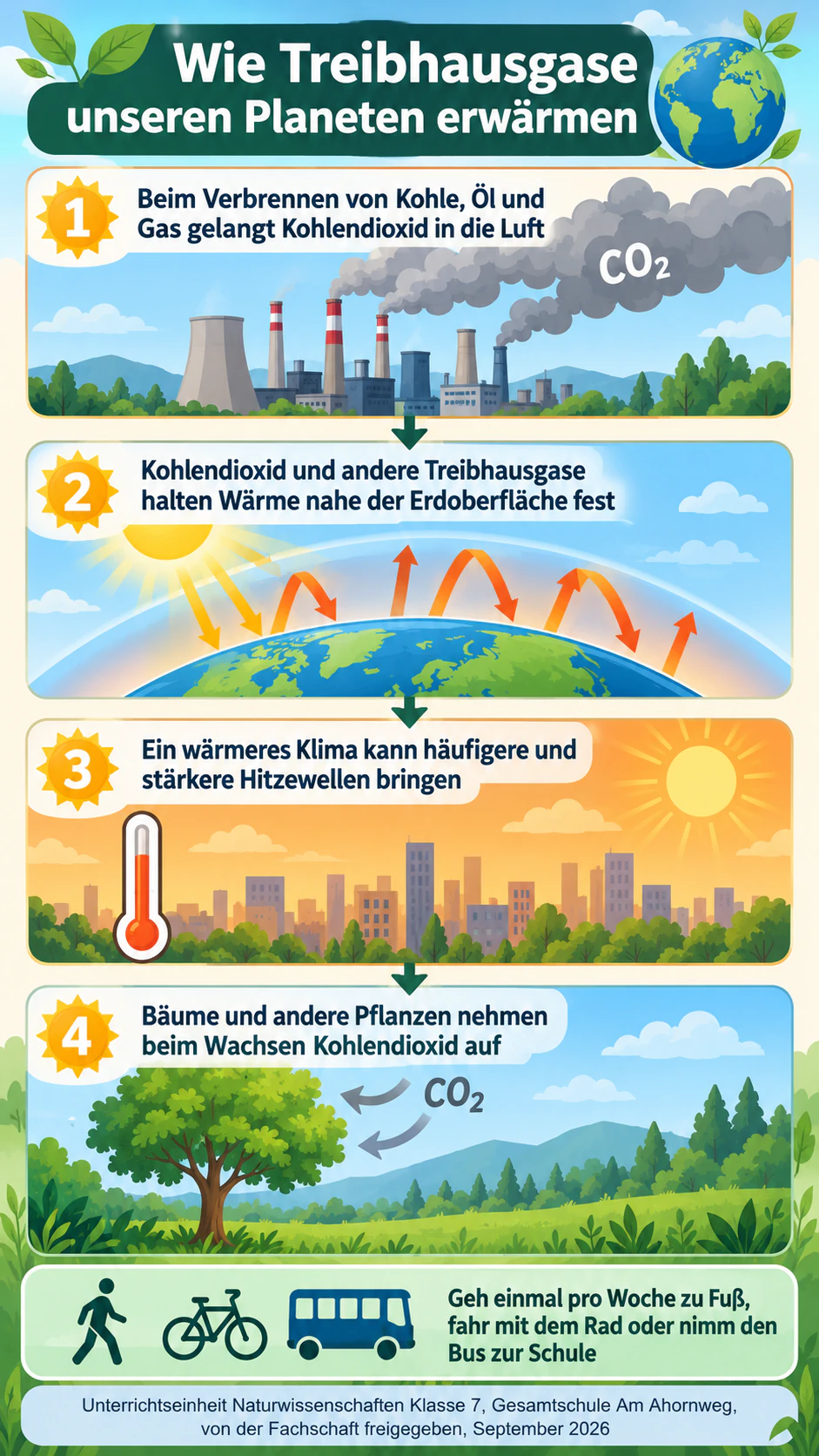 Beispiel: Infografik zu Erderwärmung und Umweltschutz