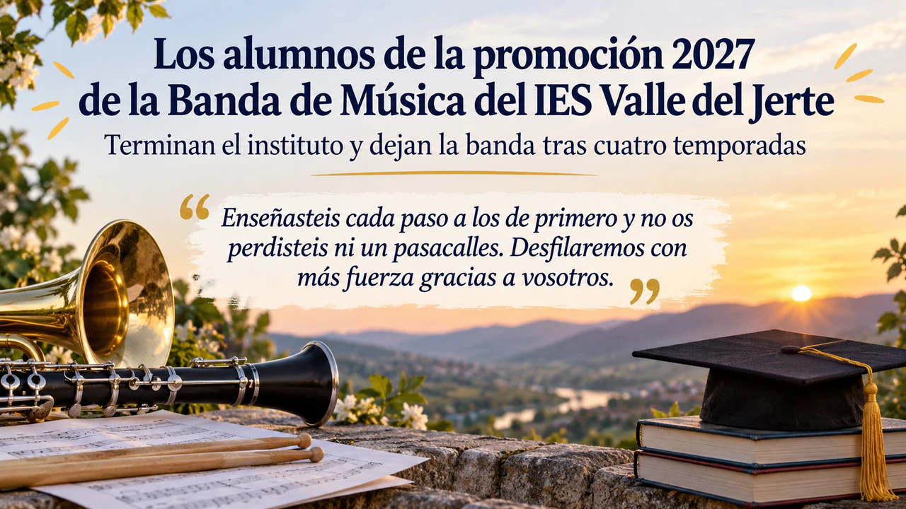 Cartel de despedida con el mensaje de tu grupo: Alumnos que terminan sus estudios como grupo, sin fecha ni firma