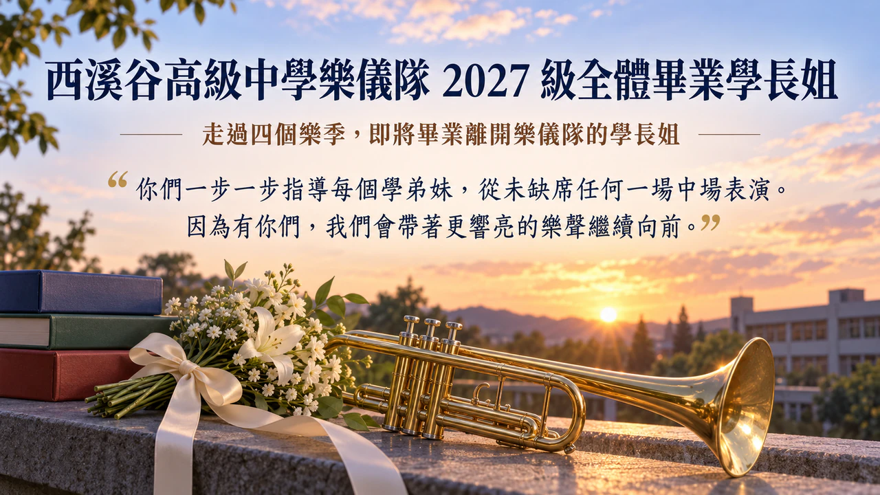 寫上大家祝福的歡送海報：以團體為對象的畢業生歡送，沒有日期與署名