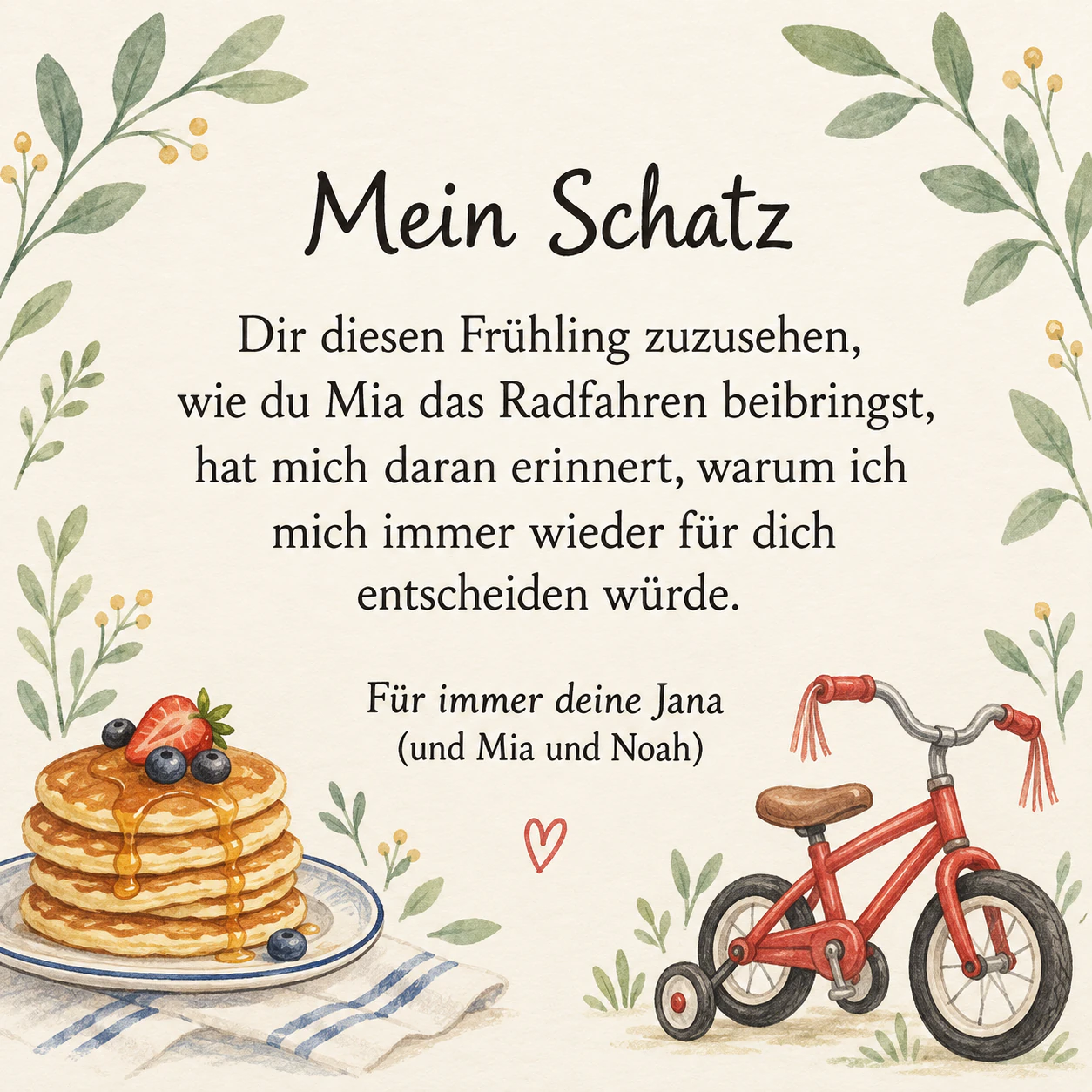 Beispiel: Vatertagsbild für deinen Partner