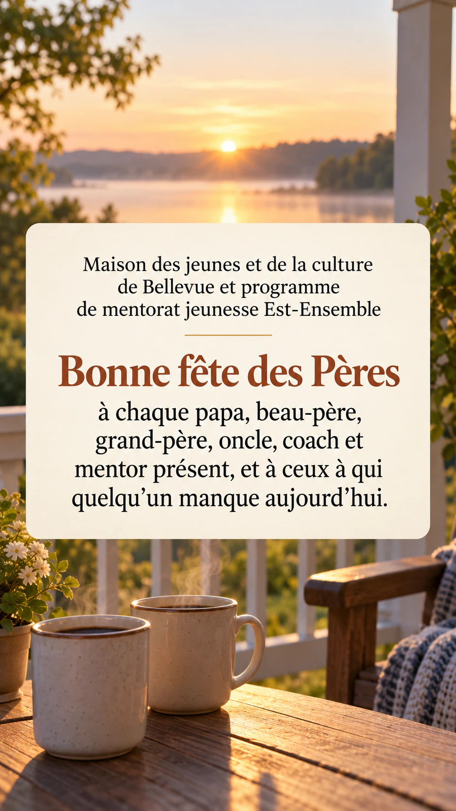 Publication Instagram de fête des Pères pour votre marque : Longs vœux inclusifs d’une structure au nom long, sans style ni produit, en Story