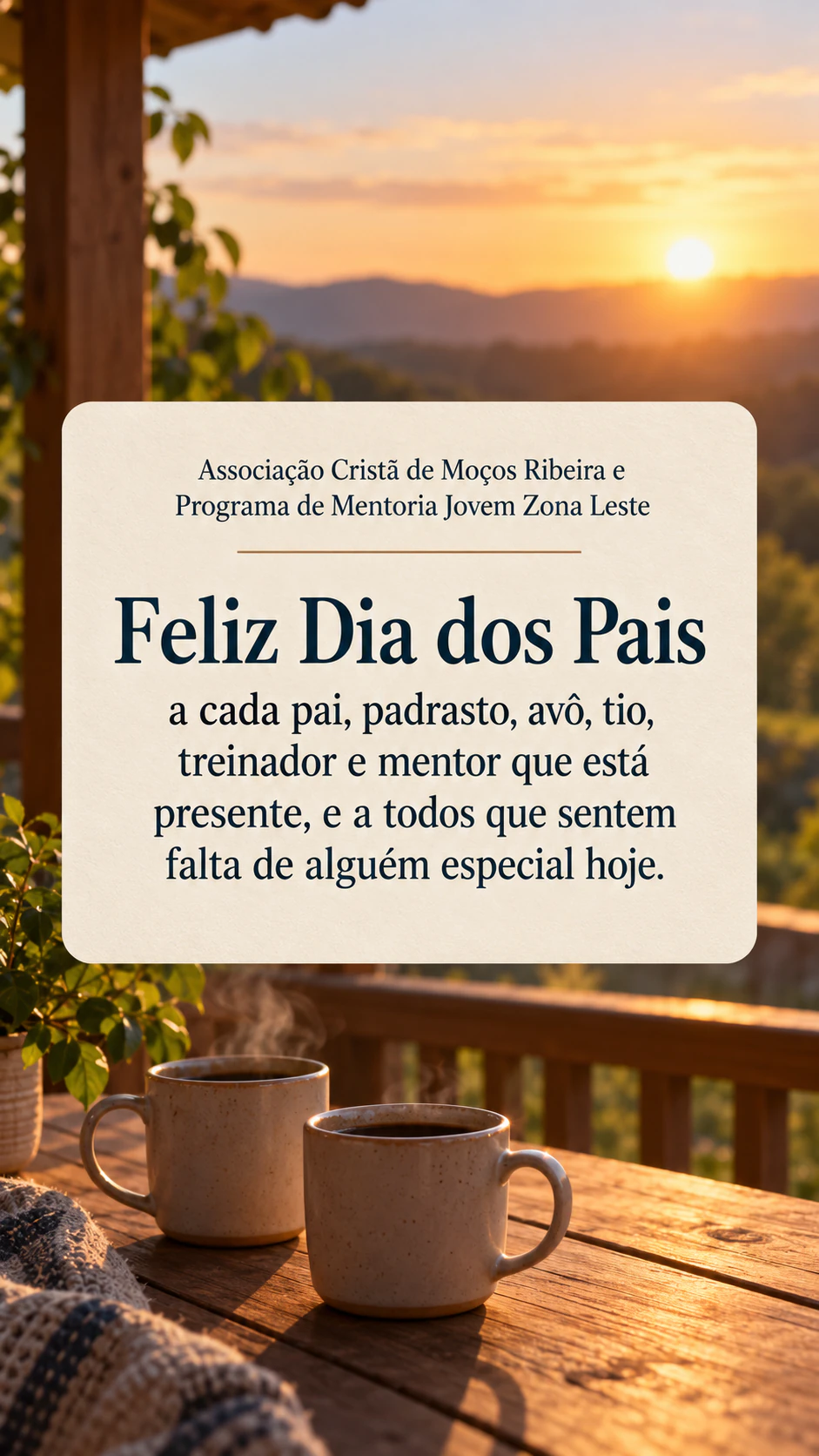 Post de feliz Dia dos Pais para o Instagram da sua marca: Mensagem inclusiva longa de uma marca com nome longo, sem estilo nem produto, em Story