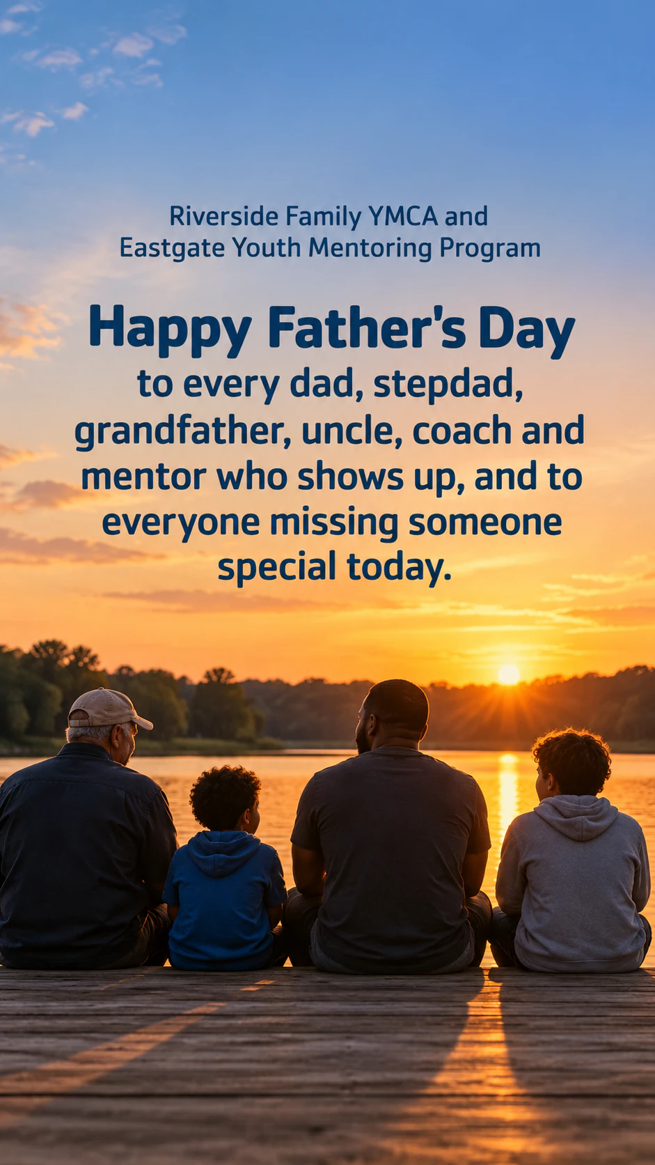 Happy Father's Day post for your brand's Instagram: Long inclusive greeting from a long brand name, no style or product, as a Story
