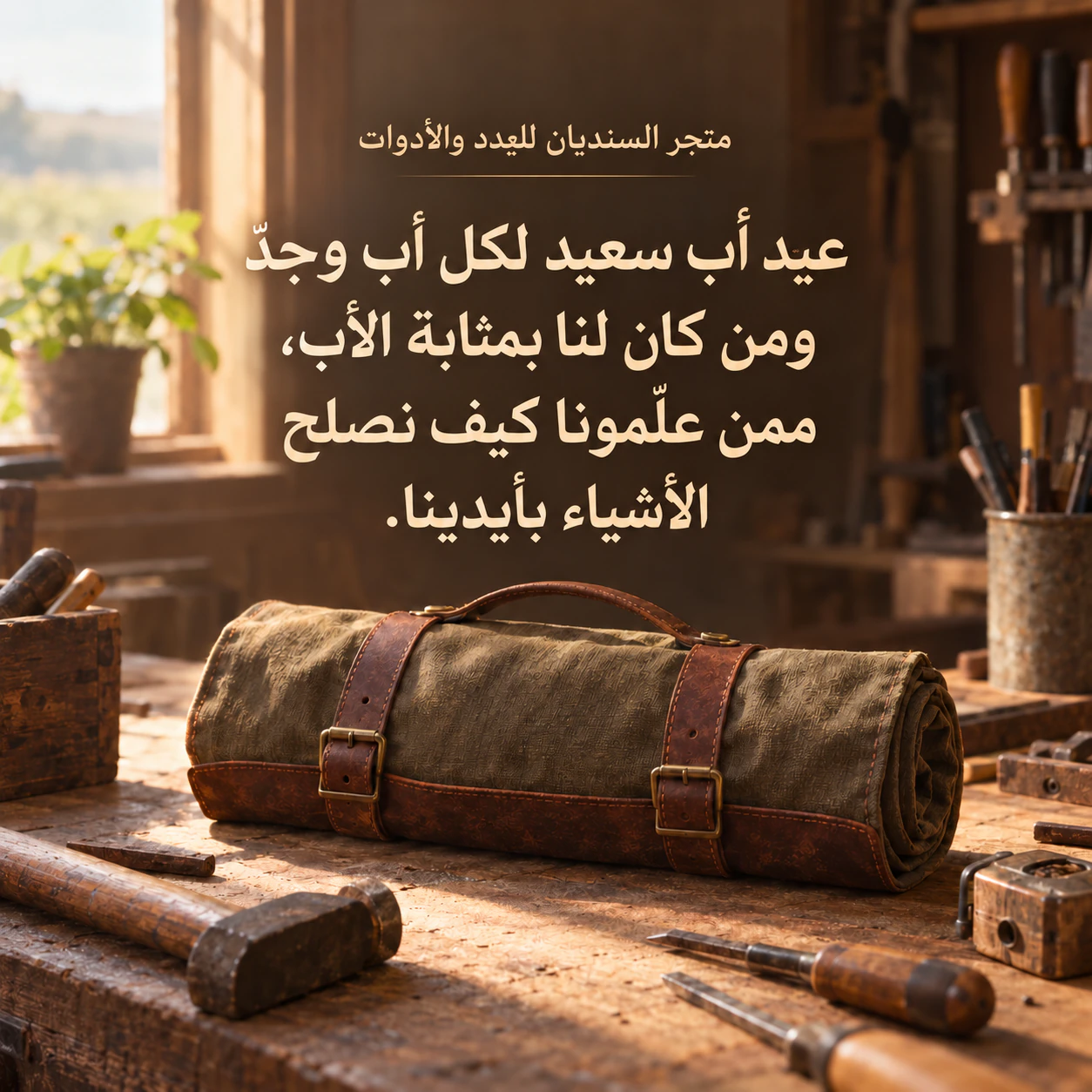مثال على منشور تهنئة بعيد الأب لحساب علامتك على Instagram