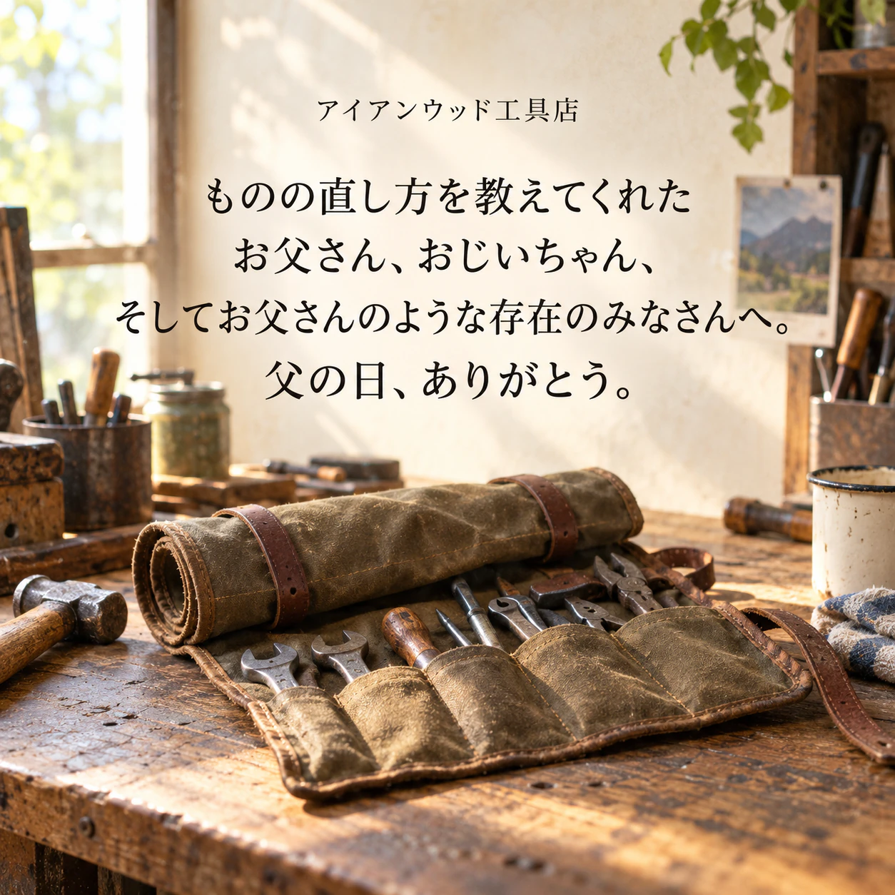 ブランドのInstagramで届ける父の日の投稿の作例