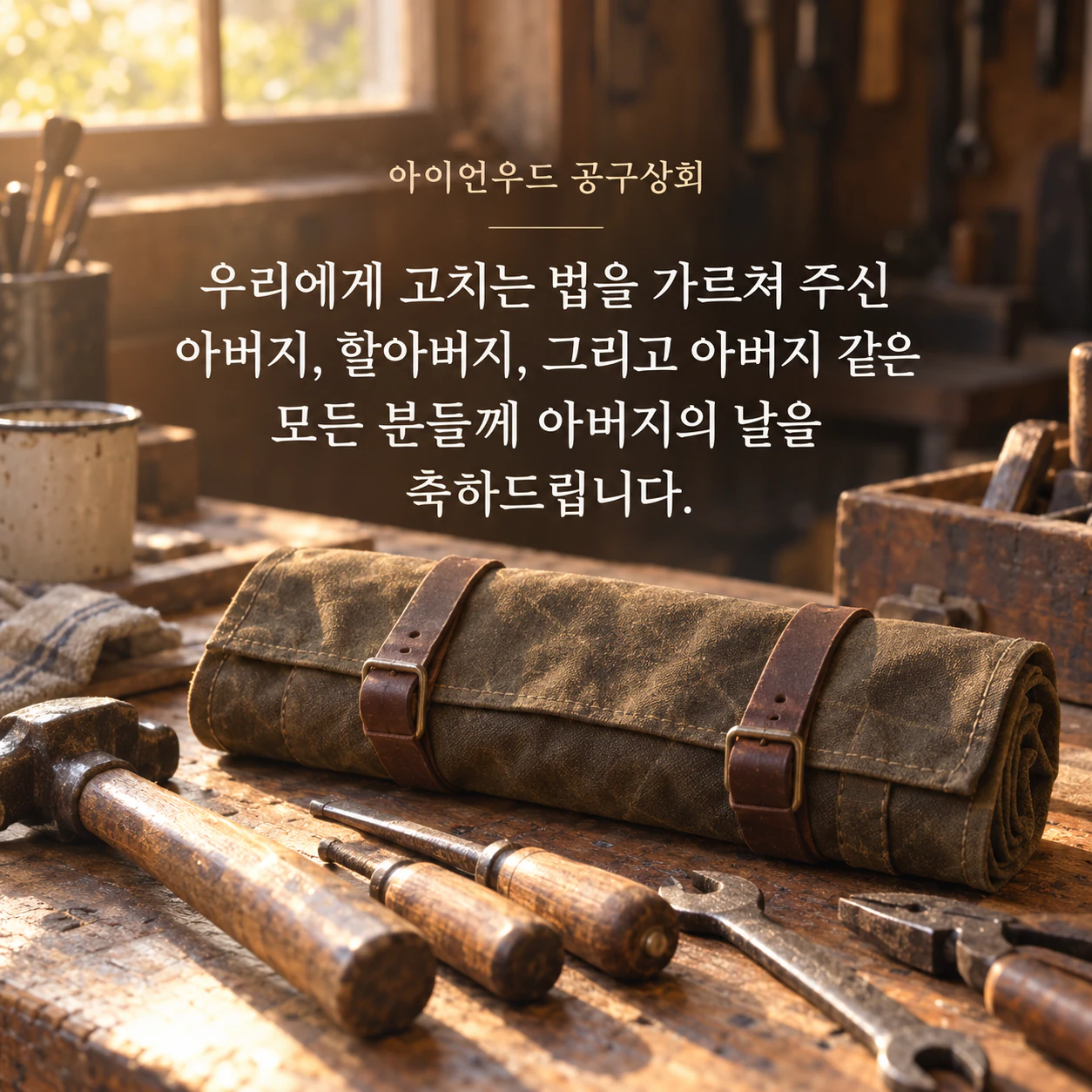 브랜드 인스타그램용 아버지의 날 축하 게시물 예시