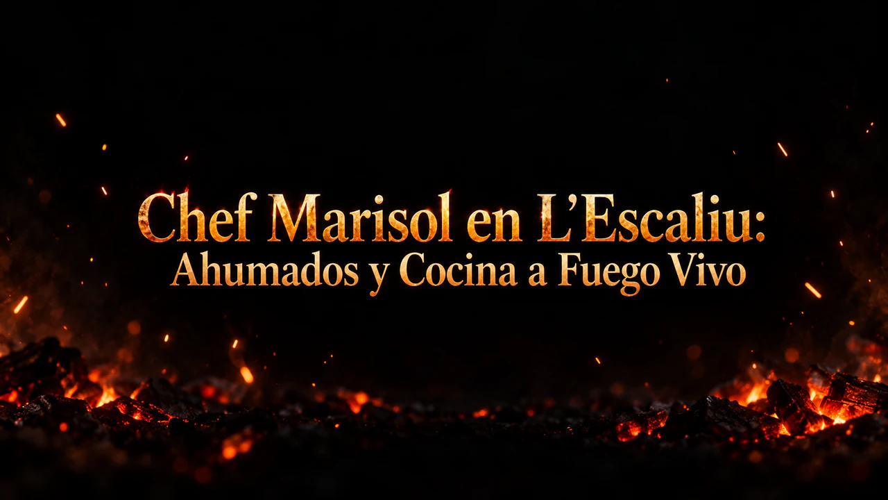 Banner de canal de YouTube con temática de fuego: Nombre largo de un canal de cocina con solo brasas suaves