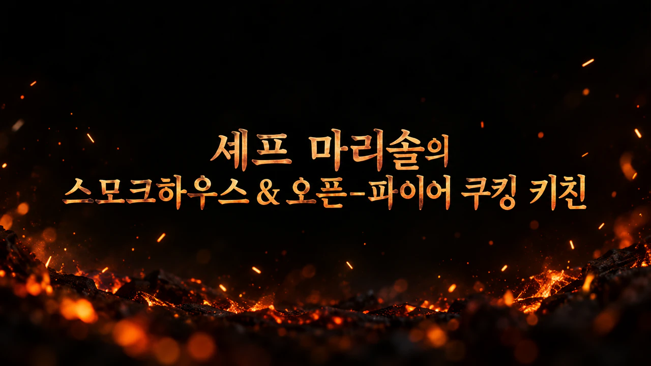 불꽃 테마 유튜브 채널 배너: 은은한 불씨만 있는 긴 요리 채널 이름