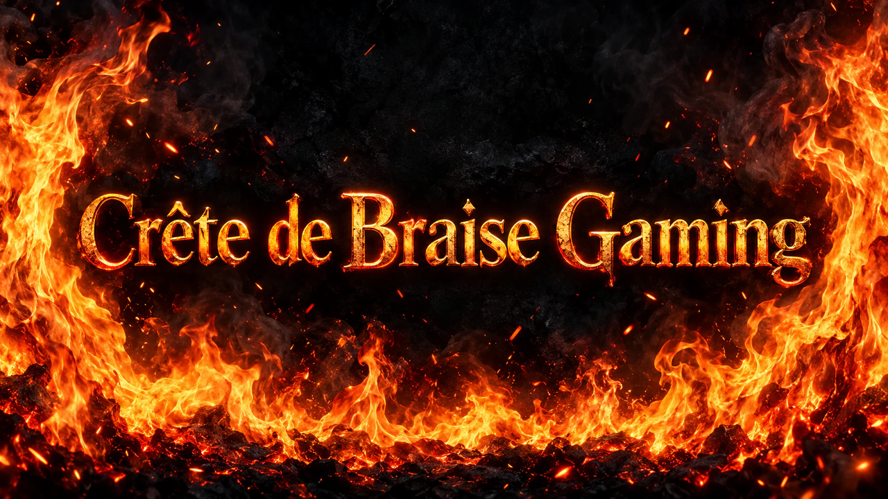 Exemple : Bannière de chaîne YouTube sur le thème du feu
