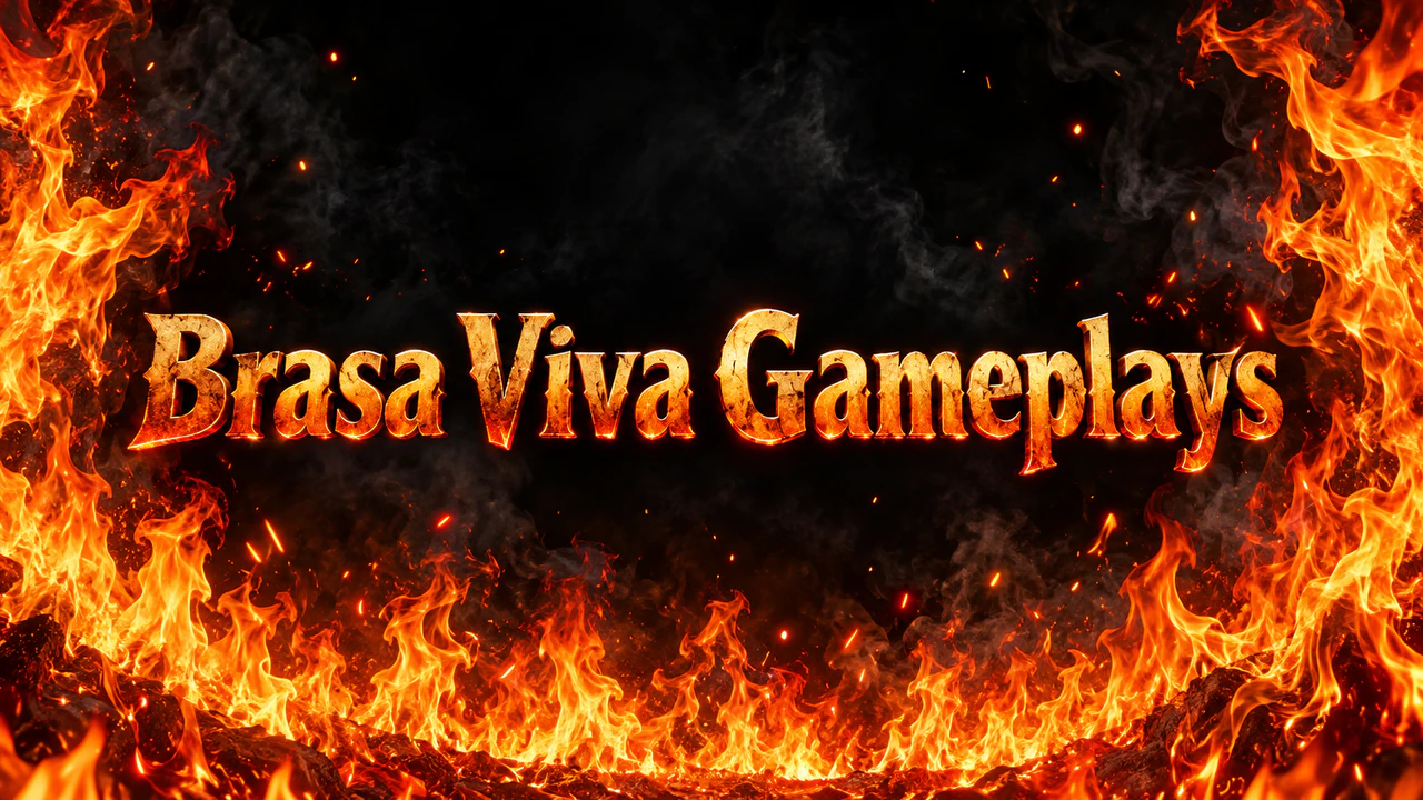 Exemplo de Banner de canal do YouTube com tema de fogo