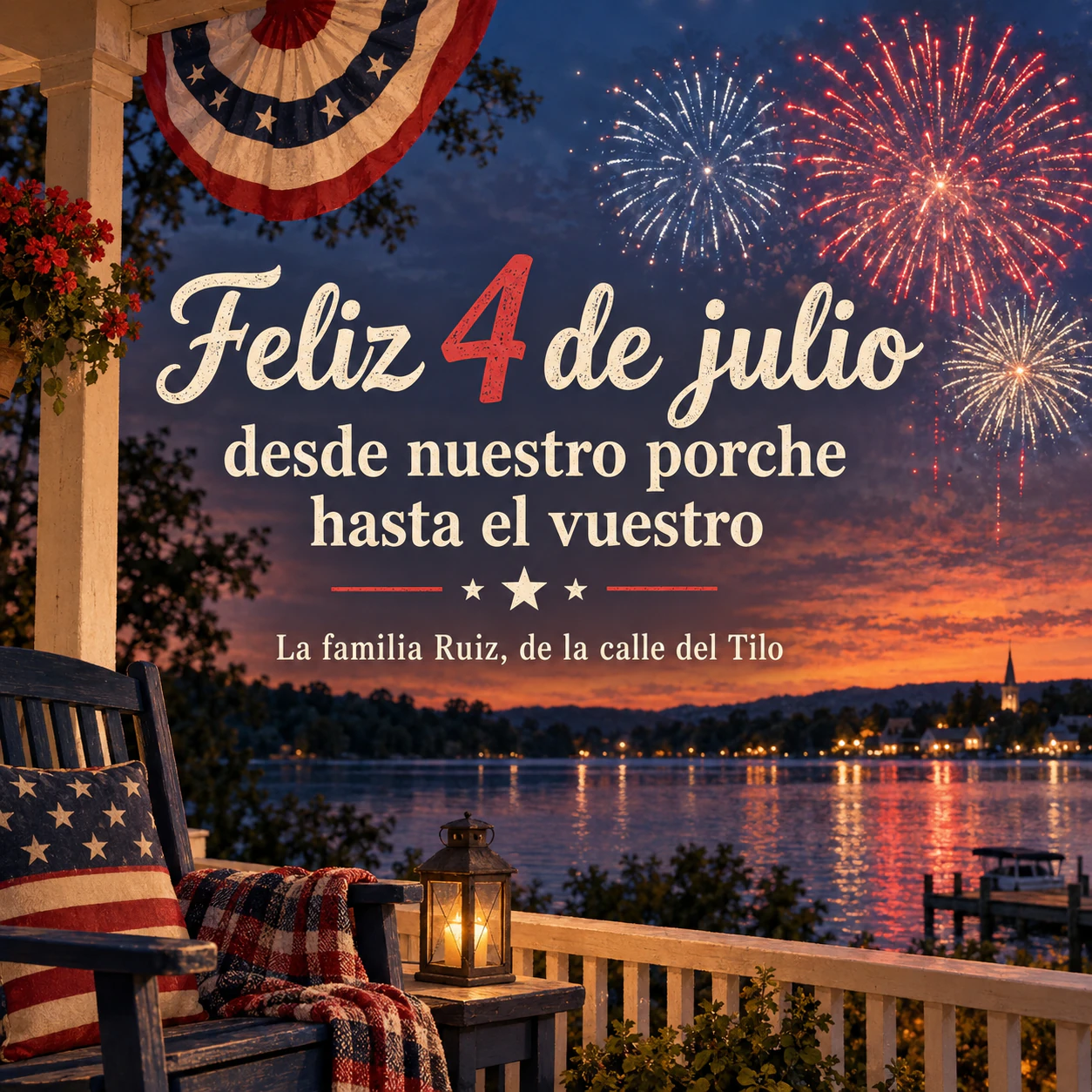 Ejemplo de Imagen de felicitación del 4 de julio