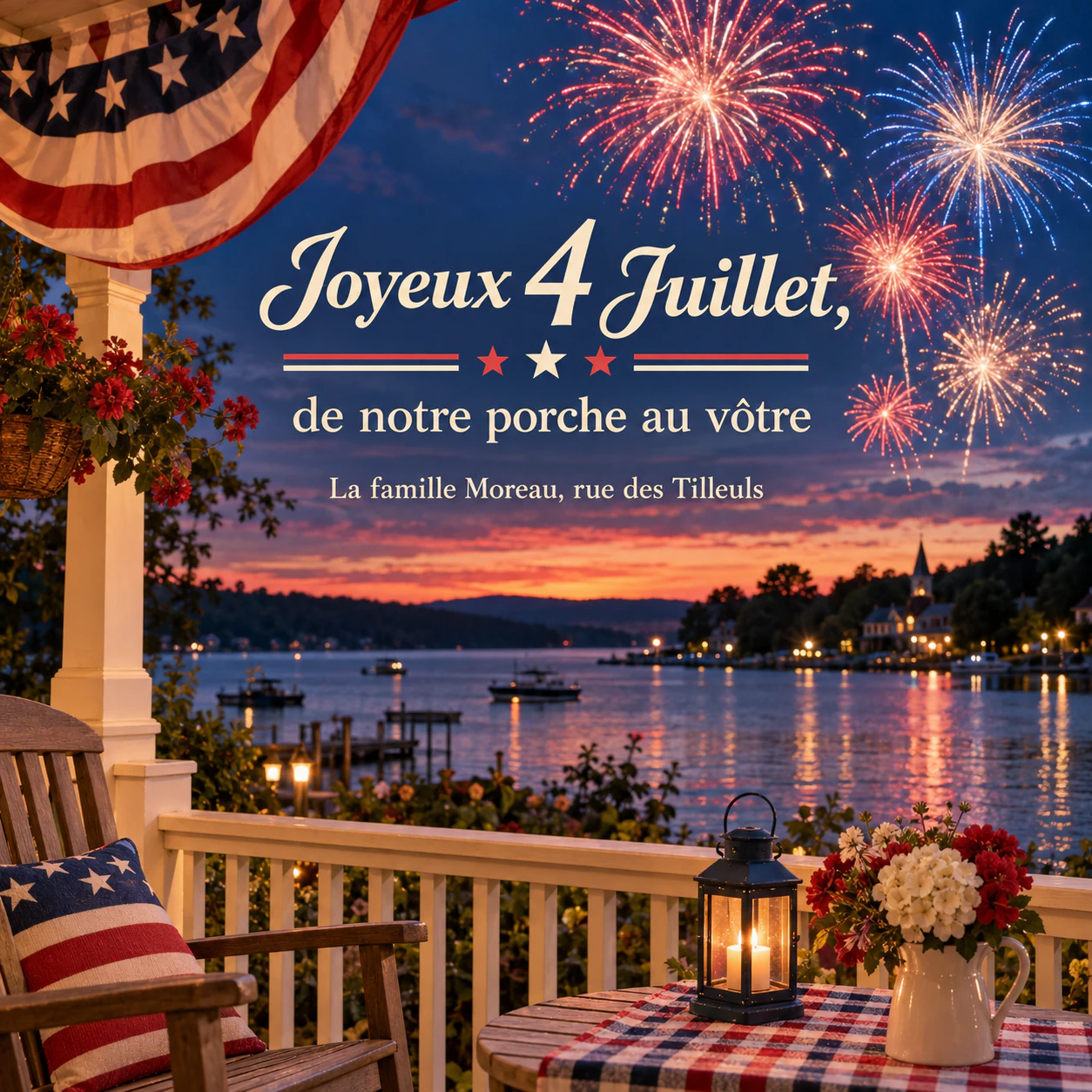 Exemple : Image de vœux pour le 4 Juillet