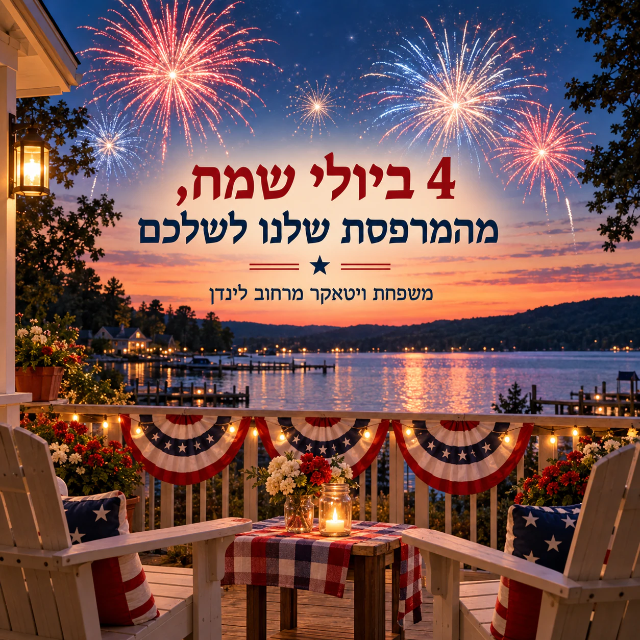דוגמה: תמונת ברכה ליום העצמאות האמריקאי