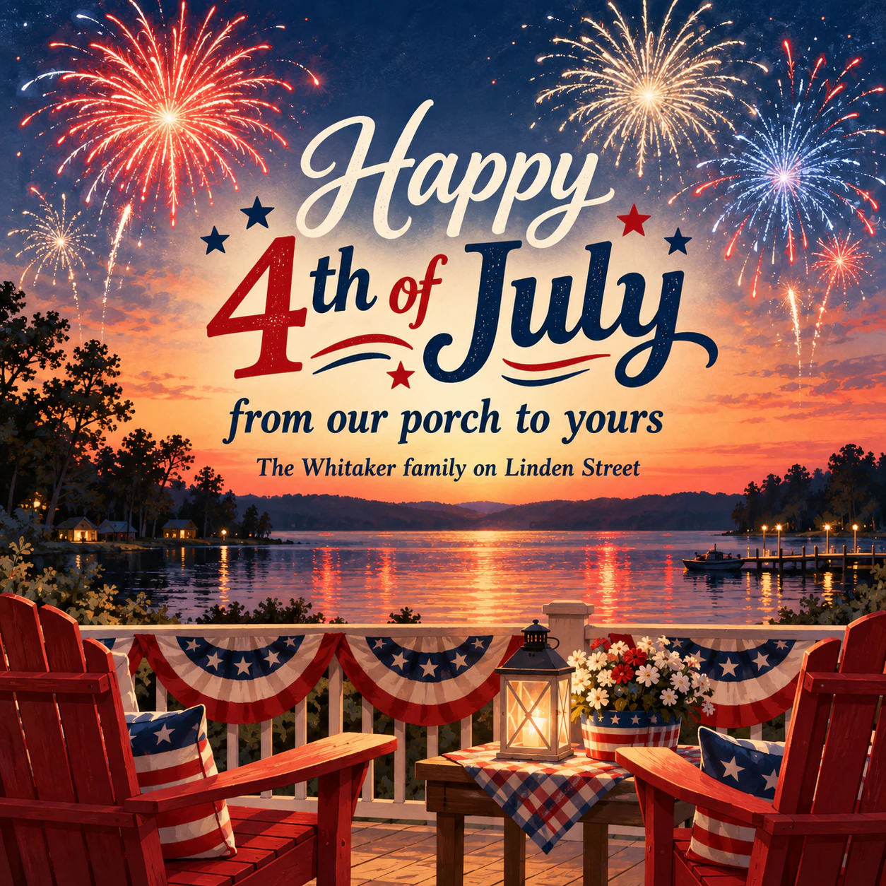 Fourth of July greeting image example