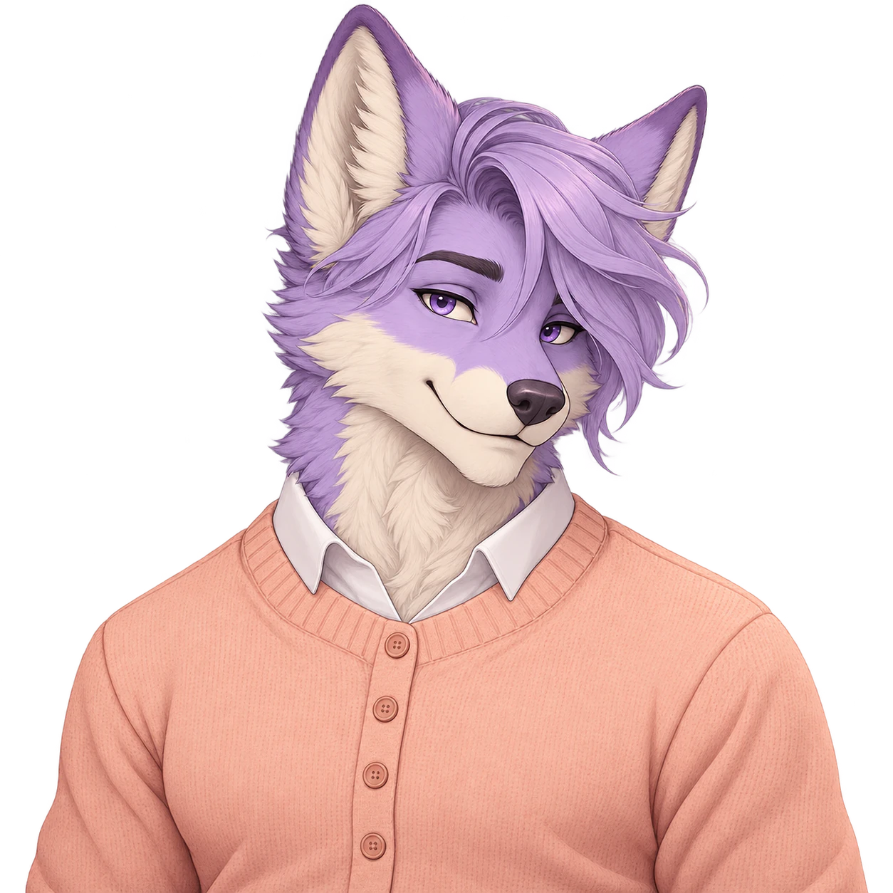 An adult feminine male furry avatar example