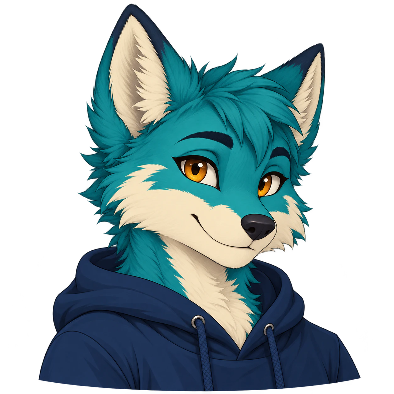 Transparent furry profile picture example