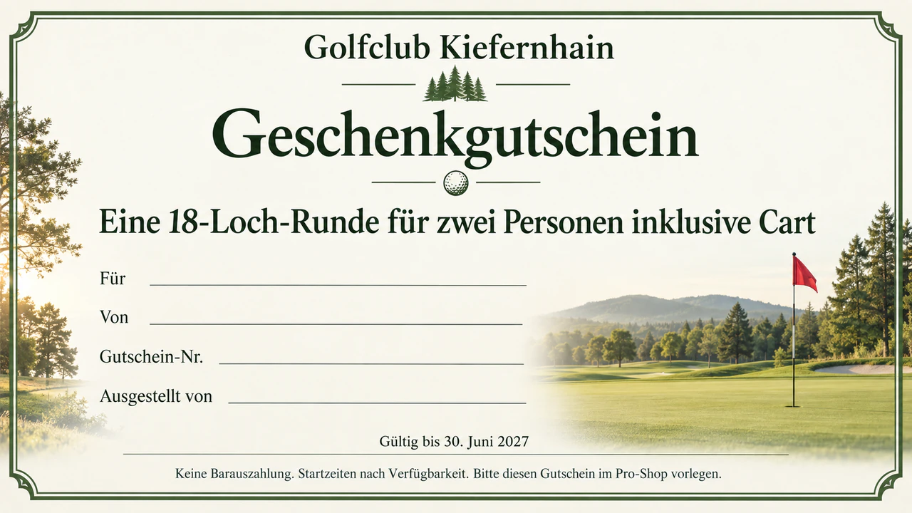 Beispiel: Geschenkgutschein für ein kleines Unternehmen