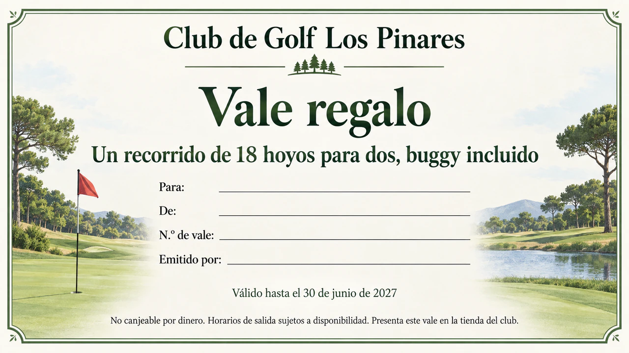 Ejemplo de Vale regalo para un pequeño negocio