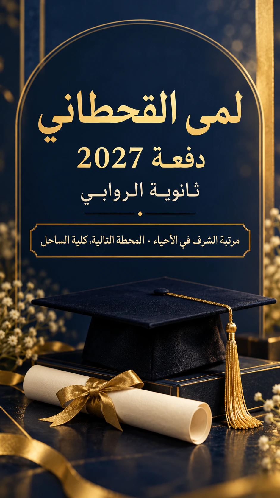 مثال على ملصق تخرج لخريج واحد أو دفعة كاملة