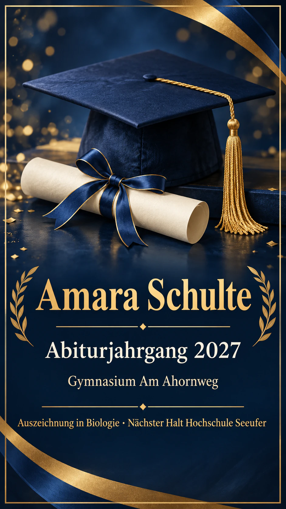 Beispiel: Abschlussposter für eine Person oder eine ganze Klasse