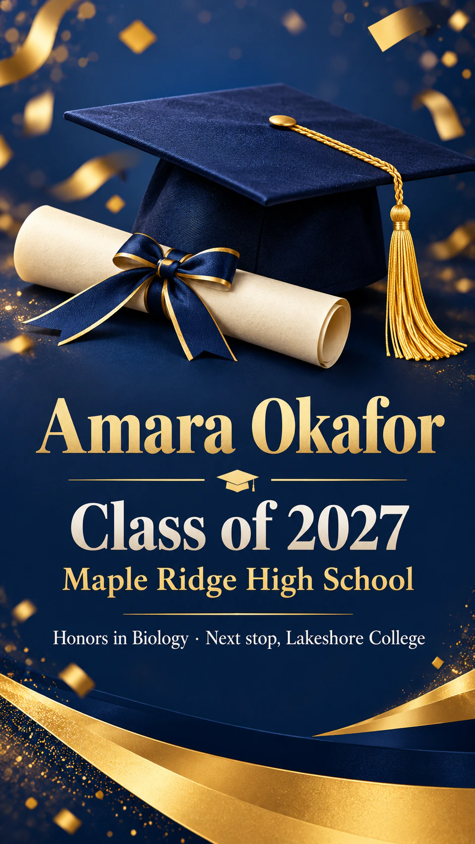 Graduation poster for a graduate or a whole class example