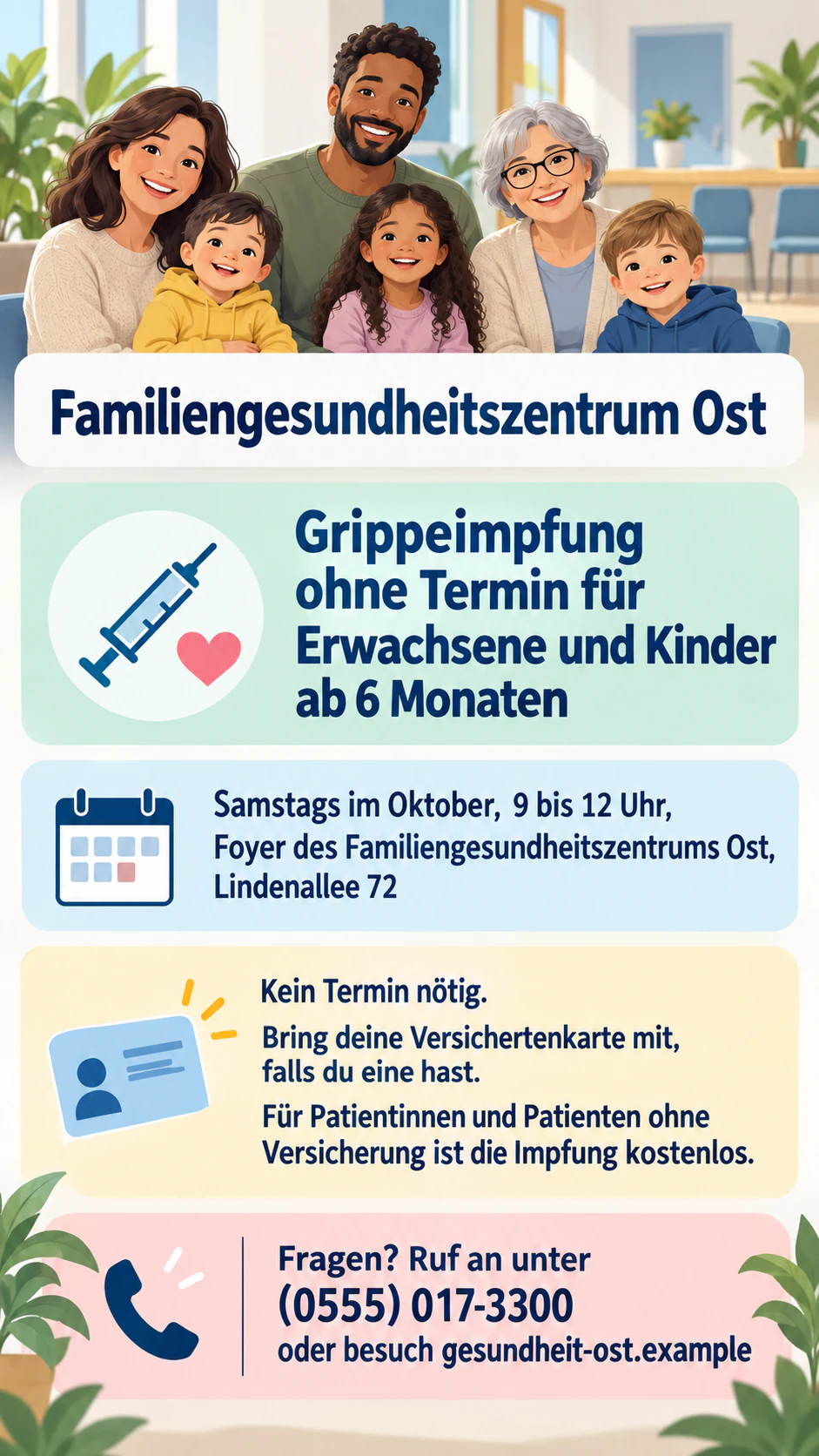 Beispiel: Gesundheits-Flyer für ein Praxisangebot oder einen Gesundheitstag