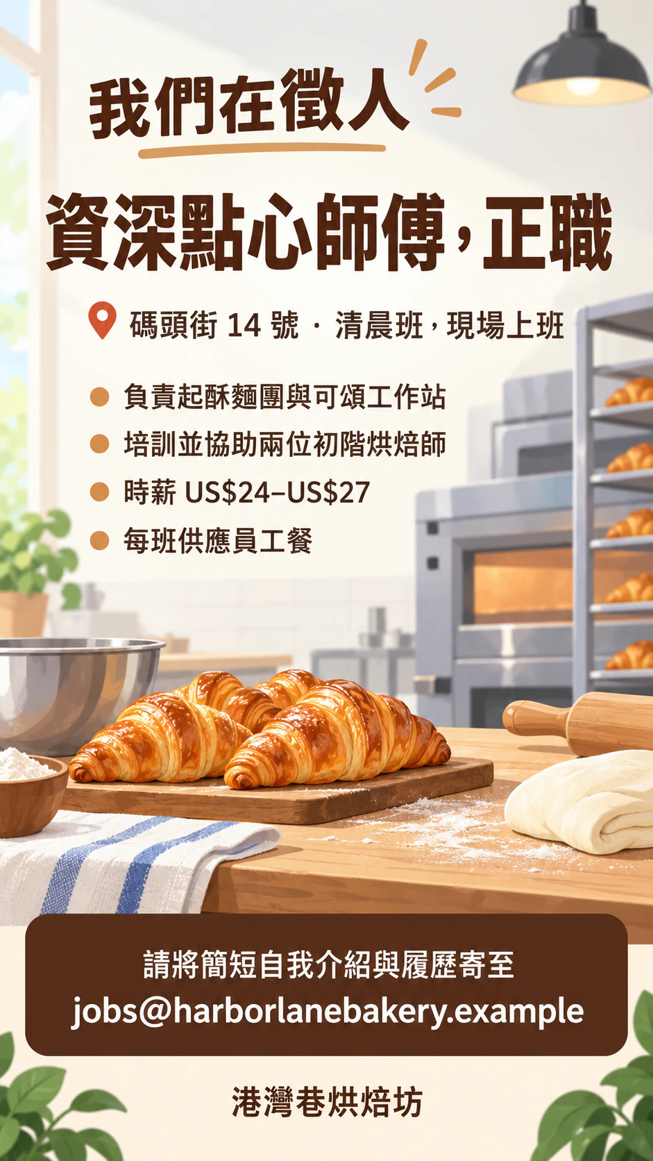 單一職缺的徵才海報範例